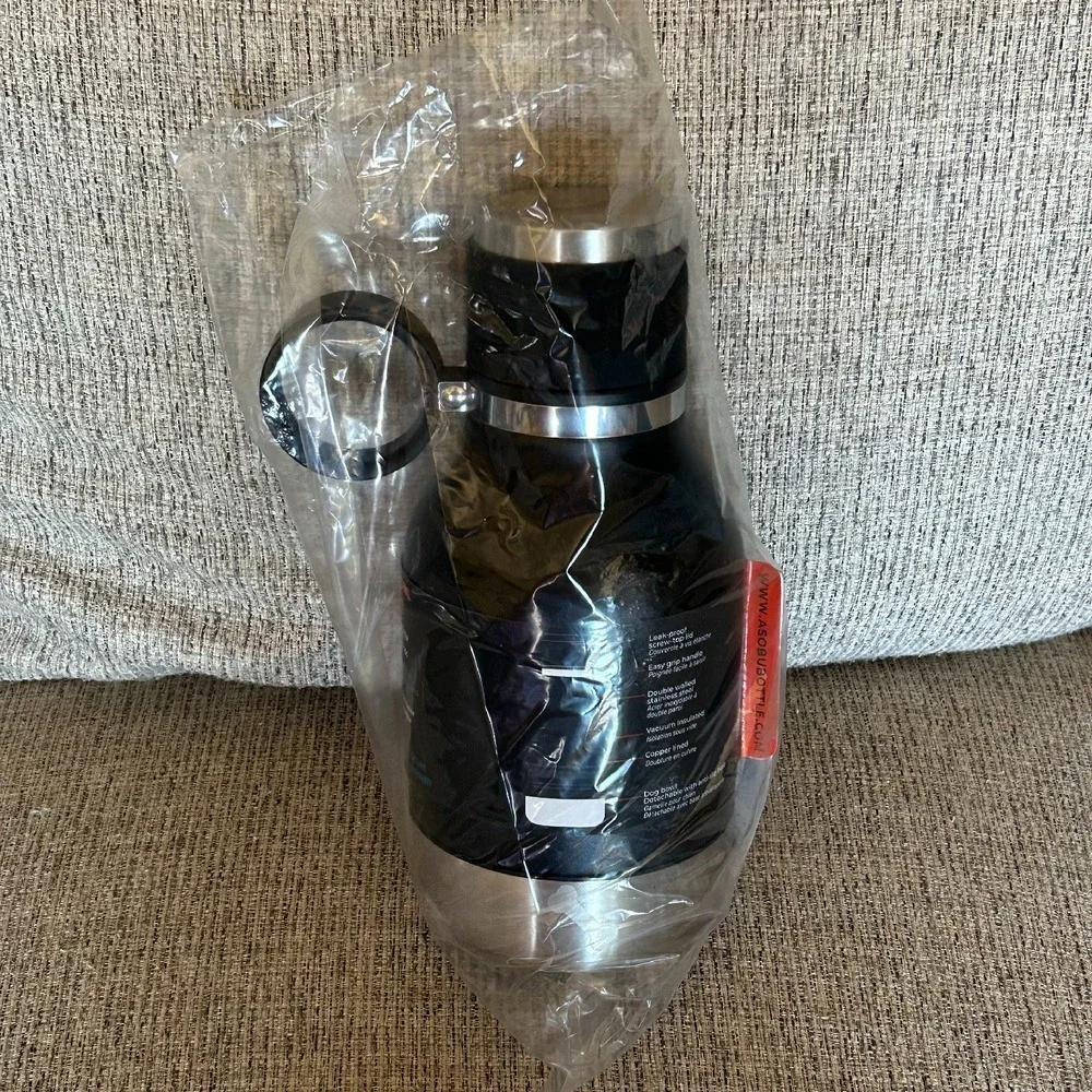 Asobu Dog Bowl Bottle Insulated Water Bottle‎ Detachable Bowl Base 37 oz NEW BOX